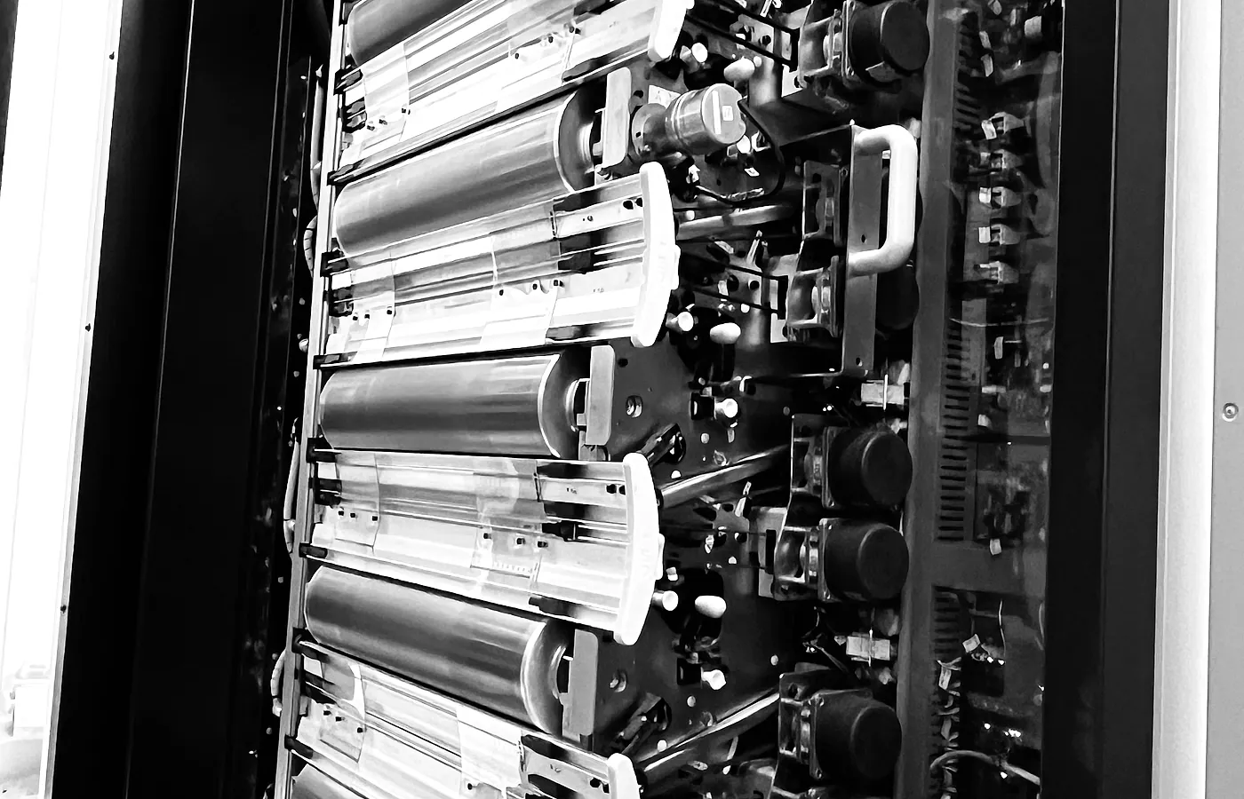 Digital label press running roll-fed self-adhesive labels